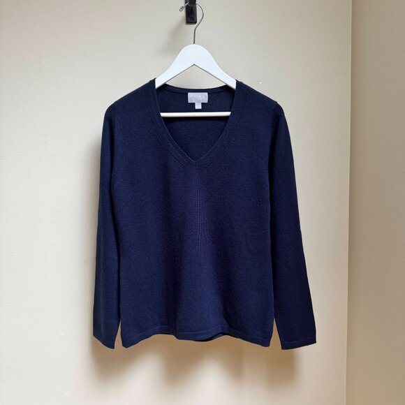 PURE COLLECTION CASHMERE V- NECK SWEATER - Picture 2 of 8